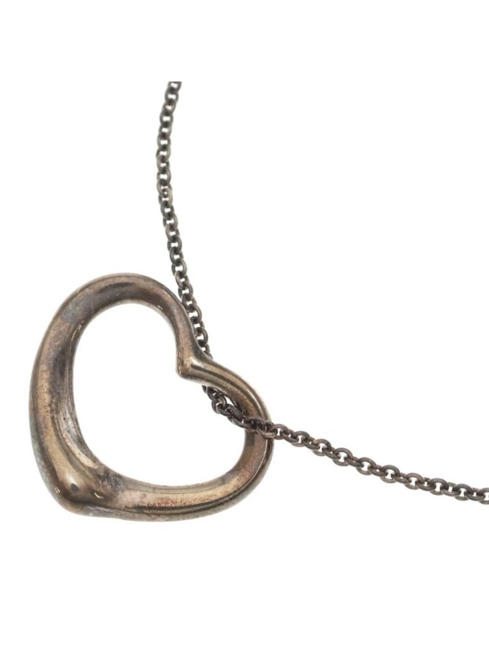Tiffany & Co Open Heart Necklace Silver